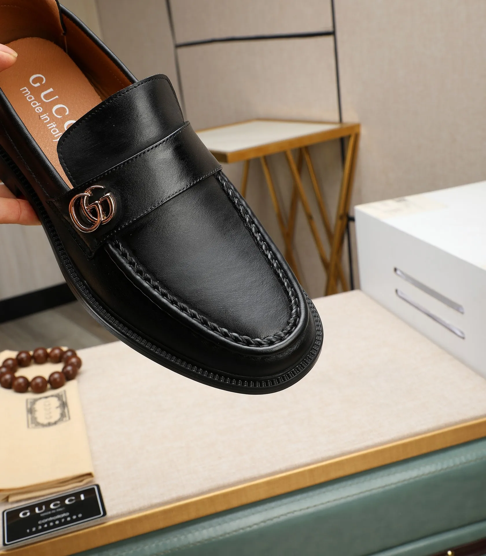 Men's men's shoes💰500📛📛Original (water-dyed cow lining) Gucci GUCCI official website formal shoes🌀 Italian🇮🇹imported cowhide➕top imported water-dyed cowhide lining💋Finely handmade original bottom, the real thing looks better when photographed in person Standard size 38-44